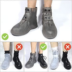HASTHIP® Silicone Rain Shoe Cover for Rain Waterproof Shoe Cover for Kids Men Women with Double-Breasted, Anti-Slip TPE Sole Wear-resistant Reusable Shoes Protector for Rainy Season (for Size 5.5-7.5)