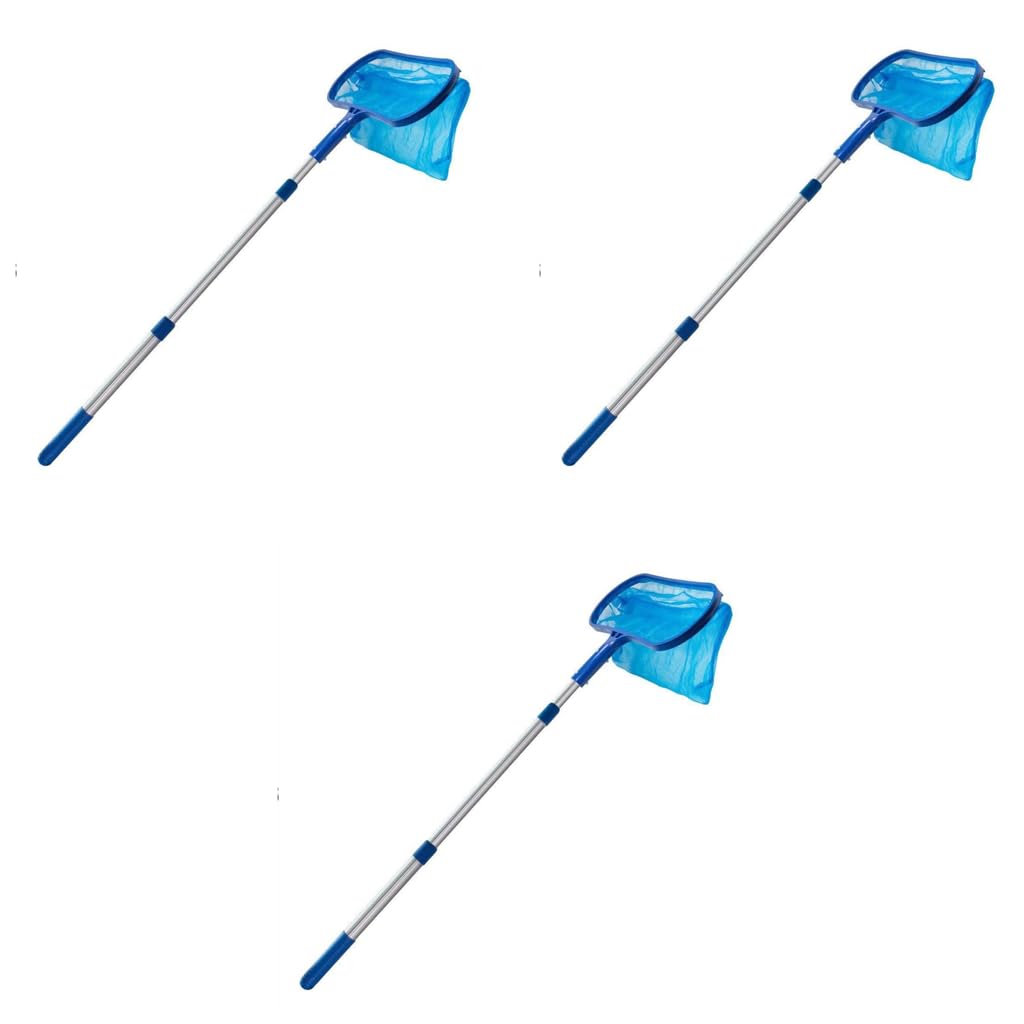 HASTHIP Swimming Pool Cleaning Net for Debris Removal with 44–105 cm Retractable Handle | Lightweight Aluminum and PP Mesh Skimmer