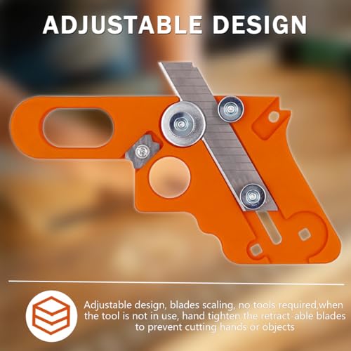 HASTHIP® Adjustable Edge Cutter Tool with 10 Replacement Blades, Woodworking Edge Trimmer Woodworking Hand Trimming Tool for Wood Edge Banding, Manual Edge Banding Trimmer for Woodworking Projects