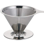 HASTHIP Pour Over Coffee Dripper with Dual Filter Mesh for 1-6 Cup Brewing | Stainless Steel Reusable Cone