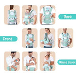 HASTHIP® Soft 6 In 1 Green Baby Carrier With Lumbar Support For Baby With
