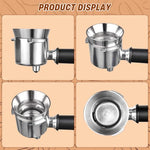 HASTHIP® 51mm Dosing Funnel with 12 Magnets, Aluminum Alloy Wide Mouth Coffee Powder Ring, No Spill Portafilter Ring Espresso Accessory, Compatible with Ground Coffee and Espresso Machines