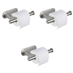 HASTHIP Toilet Paper Holder for Bathroom and Kitchen with Self Adhesive 16 x 4.5 x 8.2 cm 304 Stainless Steel | Rustproof Chrome Finish 3 pcs