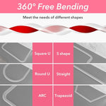 HASTHIP® 39 Inches Shower Threshold Water Dam Flexible Shower Water Guard Blocker Self-Adhesive Silicone Shower Water Dam Shower Splash Guard for Kitchen Countertop Sink, Cooktop, Bathroom Tub 3 PCS