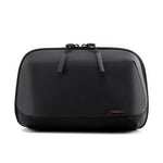 HASTHIP® Bolsa Organizadora Electrónica de Viaje, Estuche Impermeable 180° Abierto con Cremallera YYK, Funda Compacta para Cables, Discos Duros, Cargadores y Accesorios Electrónicos