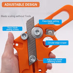HASTHIP® Adjustable Edge Cutter Tool with 10 Replacement Blades, Woodworking Edge Trimmer Woodworking Hand Trimming Tool for Wood Edge Banding, Manual Edge Banding Trimmer for Woodworking Projects