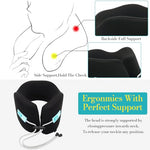 HASTHIP® Memory Foam Travel Neck Pillow, Soft U-Shape Cushion for Head Support, Packable Sleeping Pillow with Storage Pouch for Airplane, Car, Office, Flight, and Travel