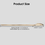 HASTHIP Curtain Tiebacks for Home and Office with 35cm Elastic Alloy Strap featuring Snap Buckle | Gold Feather Decor Pair