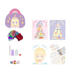 HASTHIP® Kits de manualidades de papel DIY, juego princesas 4 en 1 con kits pintura diamantes