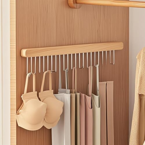 HASTHIP® 1 Pack Valet Rods for Closets - 16.2 Inch Extendable and Pull-Out Wardrobe Pole for Hanging Clothes, Wardrobe Pole with Metal Hooks, Closet Rod Extender, Valet Rod