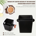 HASTHIP® Ground Coffee Knock Box,Reusable Espresso Coffee Grounds Bin with Cross Bar,Durable Plastic Grounds Container Barista Accessories for Machine Espresso Supplies for Home and Bar