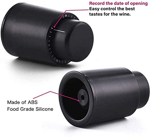 HASTHIP Wine Bottle Stopper Combo for Wine and Champagne with 5 PCS Vacuum Sealers | Reusable Saver Keeps Drinks Fresh
