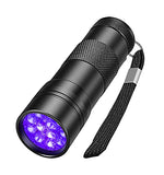 HASTHIP® UV Light Torch 12 LED UV Portable Flashlight Jade Appraisal Light Detector Lamp, Also Used for Leak, Pet Urine, Bed Bug, Scorpion, Hotel Inspection