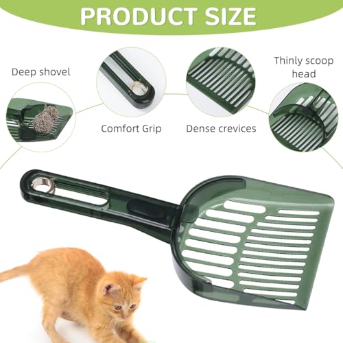HASTHIP® Cat Litter Scoop, Plastic Cat Litter Scooer, Retractable Push Shovel Cat Toilet Scoop Poop Scoop (Min 4mm, Max 9mm)