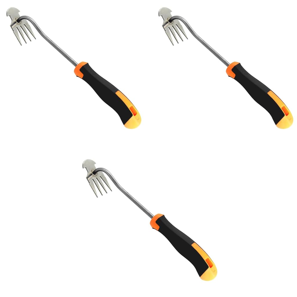 HASTHIP Weeding Artifact Uprooting Tool for Gardening with Forged Manganese Steel 3PCS