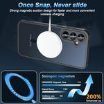HASTHIP® Phone Case for Samsung Galaxy S23 FE Fashion Slim Phone Cover Support Magnetic Wireless Charging Anti-Scratch Protective Case Shockproof Matte Phone Covers for Galaxy S23 FE Black