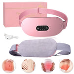 HASTHIP® Electric Cordless Heating Pad for Period Pain Relief, Back and Abdomen Cramps, Belly Warmer Heat Pad Belt with 4 Heat Levels & 4 Massage Modes, Auto Shut Off, Portable Gift for Women and Men