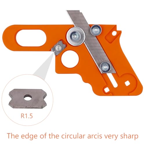 HASTHIP® Adjustable Edge Cutter Tool with 10 Replacement Blades, Woodworking Edge Trimmer Woodworking Hand Trimming Tool for Wood Edge Banding, Manual Edge Banding Trimmer for Woodworking Projects