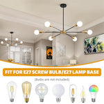 HASTHIP® BrandName 6-Light Modern Swivel Ceiling Light Fixture, Retro Industrial Geometric Metal Flush Mount for Living Room, E27 Base, Bulb Not Included