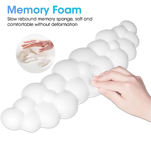 HASTHIP® Desktop Computer Typing Wrist Rest Keyboard Wrist Rest Fatigue Relief Arm Rest for Typing Non-Slip Base Wrist Rest Ergonomic Design Creative Bubble Memory Foam PU Wrist for Typing, Gaming