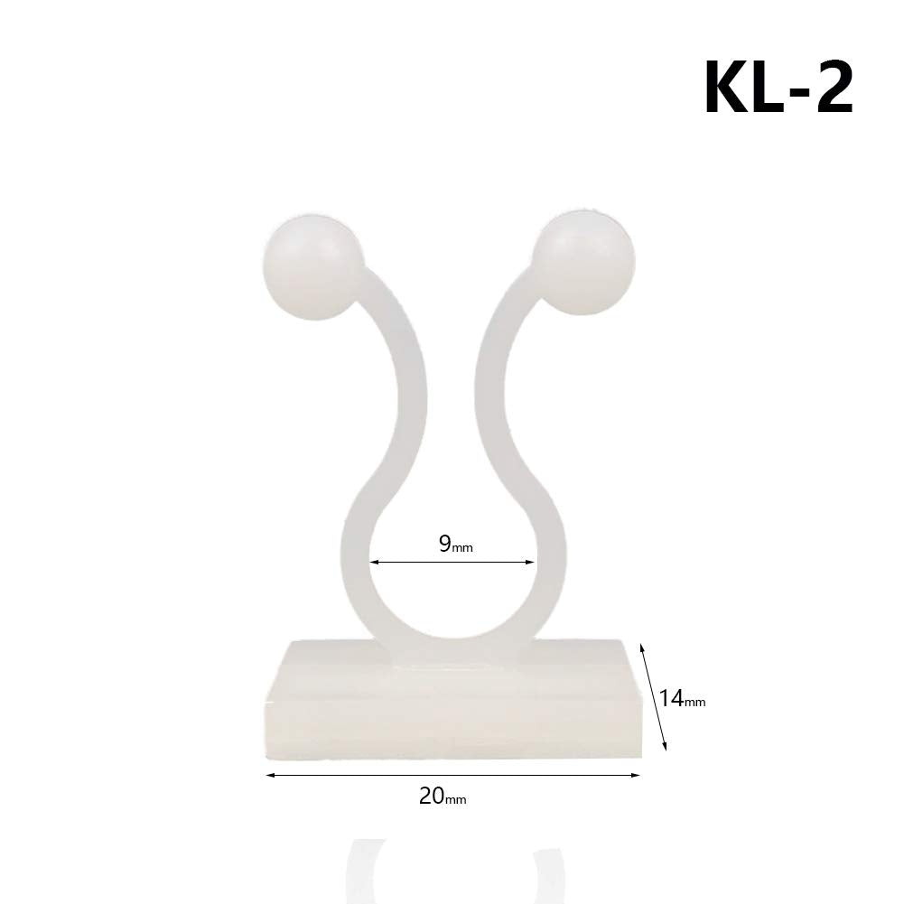 HASTHIP Plant Climbing Wall Fixture Clips with Twist Lock Design 50 Pcs | White ABS Hooks for Home and Garden