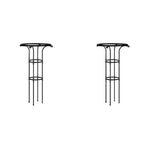 HASTHIP Metal Garden Trellis for Climbing Plants with Hollow Roof Design 90cm Height | Rust-Proof Indoor and Outdoor Support 2 PCS