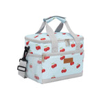 HASTHIP® Bolsa Térmica para Almuerzo de Adultos,Bolsa Reutilizable Grande con Doble Compartimento,Aislante y Correa Ajustable Bolsillo Frontal y Bolsillos Laterales de Malla para Mujeres