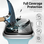 HASTHIP® Screen Protector for A pple Watch S10 42mm HD Soft Protective Silicone Film Scratch Protection Screen Protector with Auto-Alignment Applicator Tool Kit, 2 Sheet Film Included