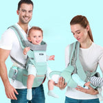 HASTHIP® Soft 6 In 1 Green Baby Carrier With Lumbar Support For Baby With