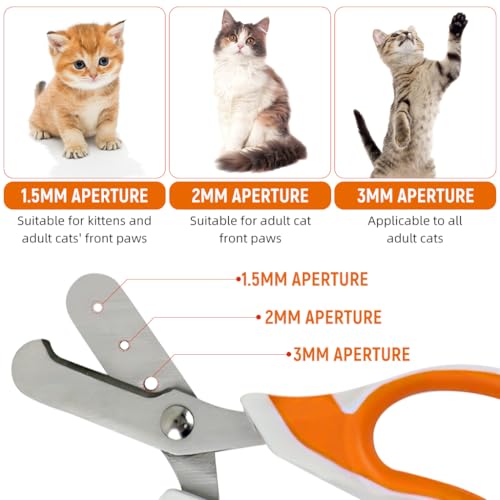 HASTHIP® Stainless Steel Cat Nail Trimmer Cat Nail Clipper Pet Cutter