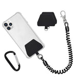 HASTHIP® Phone Lanyard Tether with Patch Universal Stretchy Straps and Phone Case Anchor for Anti-Drop Outdoor Skiing Hiking Cycling Climbing Compatible for Pixel Most Smartphones iPhone Samsung