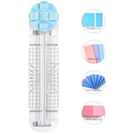 HASTHIP® Paper Trimmer Craft Cutter with 4 Dial Blades (Straight, Wave, Dotted, Perforated) – Precise Rotary Paper Cutter for Scrapbooking, Photo, Card, Coupon, Craft, Office & School Projects