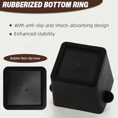 HASTHIP® Ground Coffee Knock Box,Reusable Espresso Coffee Grounds Bin with Cross Bar,Durable Plastic Grounds Container Barista Accessories for Machine Espresso Supplies for Home and Bar