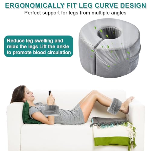HASTHIP® Thick Foam Donut Cushion Support for Hand, Wrist, Ankle – Memory Foam Orthopedic Ring Pillow for Pressure Relief, Pain Relief, Limb Stabilization – Removable Plush Zipper Cover – Enhanced