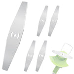 HASTHIP Metal Lawn Mower Saw Blades 6 inch Pack of 5 with Straight Edge Steel Design for Efficient Trimming