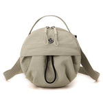 HASTHIP® Women Stylish Crossbody Bags Nylon Drawstring Bucket Bag Simple Messenger Bag Adjustable Strap