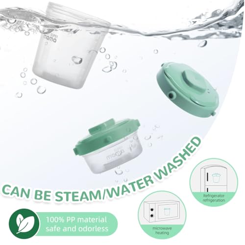 HASTHIP® Baby Food Storage Container with Lids 3 Sizes Kitchen Food Containers Food Grade BPA Free PP Food Containers Leakproof Baby Food Containers Freezer & Microwave Oven Safe, 60ml/120ml/200ml