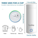 HASTHIP® Electric Kettle for Travel Portable 400 ML Mini for Hot Water In-Built 300W Heating Element to Boil and Tea Small Kettles Not Suitable Car 3 PCS