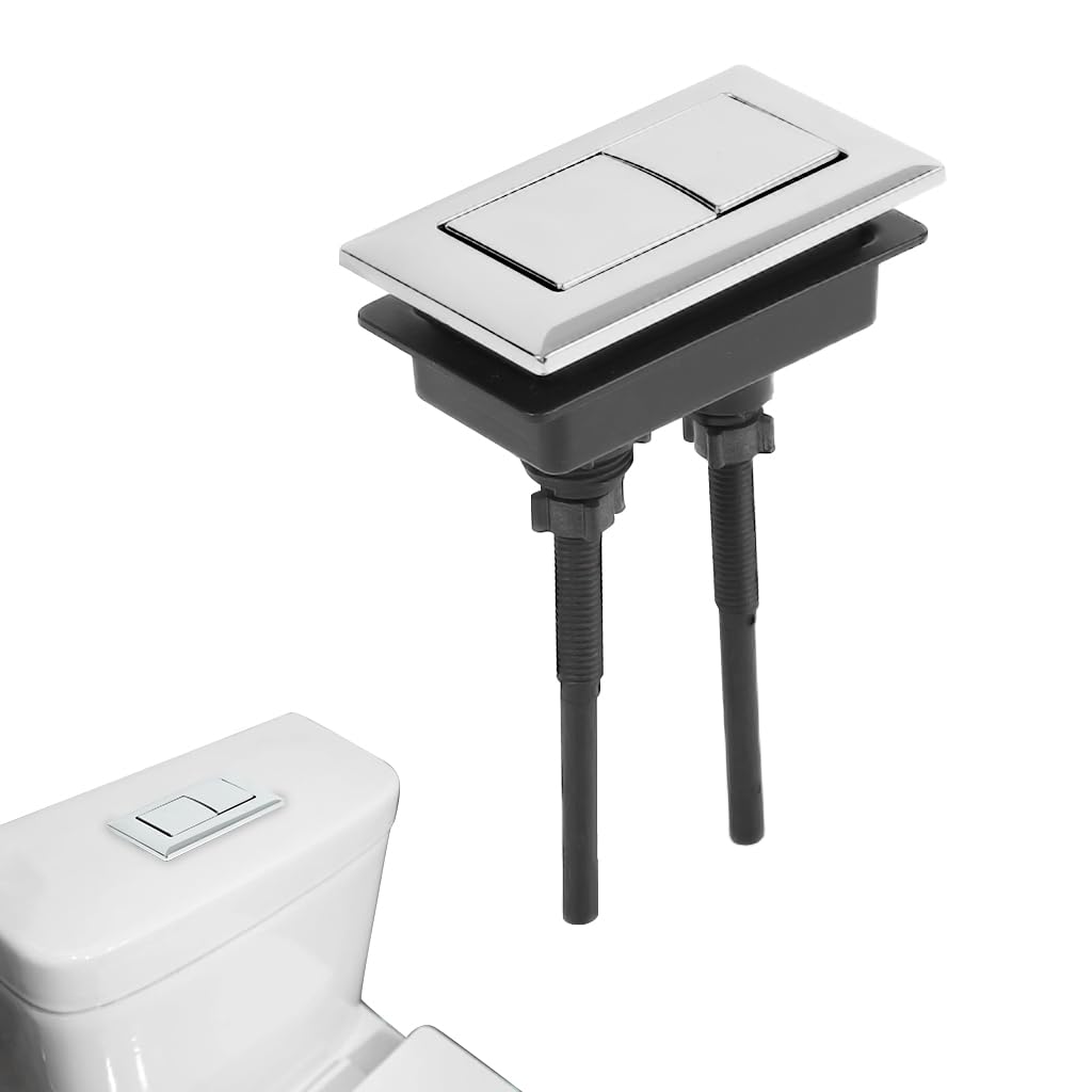 HASTHIP Replacement Flush Toilet Button for Top-Mounted Cisterns with Dual Flush Control | Fits 64 mm Lid Hole