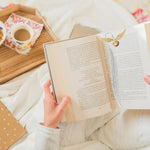 HASTHIP® Vintage Metal Feather Bookmark with Golden Winged Charm