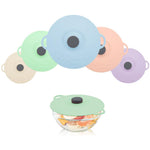 HASTHIP Silicone Lids for Bowls and Pots featuring Dual Ears | 5 Sizes 4–12 in BPA‑Free Silicone