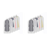 HASTHIP Garment Bags for Storage featuring Full Zipper Clear Cover 55 Inch | 5 Pack