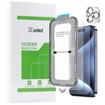 HASTHIP® Brand Tempered Glass Screen Protector for iPhone 15 Pro 6.1 Inch, 2 Pack HD Clear 9H Hardness Anti-Scratch with Anti-Fingerprint Coating, Easy Installation Frame, Case Friendly, Includes