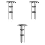 HASTHIP Metal Garden Trellis for Climbing Plants with Hollow Roof Design 90cm | Rust-Proof 3 PCS Set