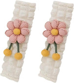 HASTHIP® Fundas Florales de Cinturón de Seguridad,2 Piezas y 4 Piezas Protectores Correa,Almohadillas Acolchadas para Mujeres y Adultos Cojín para Asiento Coche