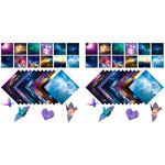 HASTHIP® 100 Sheets Double Sided Origami Paper for Kids Grown-ups 12 Vibrant Designs Beautiful Galaxy Outer Space Easy Folding Scrapbook Arts Crafts School 6x6 inch 200PCS