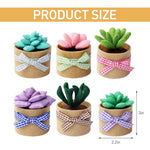 HASTHIP® BrandName 6Pcs DIY Artificial Succulent Plants Kit, Mini Sewing Craft Set with Tools & Tutorial Manual, Handmade Desk Decor, Adult Gift, Home Office Accessories, Not Included Storage Box
