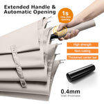 HASTHIP® Large Golf Umbrella for Men Women, 52 Inch Canopy Windproof Rain Sun UV Protection, Oxford Fabric Straight Handle Auto Open Stick Umbrella for Outdoor Travel Commute (Beige)