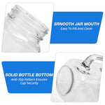 HASTHIP® 4Pcs 16oz Mason Jar Glass Cups with Handle, Lids & Straws, Cold Brew Iced Coffee, Tea, Smoothie, Juice Drinking Glasses for Home & Outdoor
