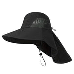 HASTHIP® Gorra para Hombre con Protección Solar UPF 50+,ala Ancha y Solapa de Cuello,Malla Transpirable,Ajustable y a Prueba de Viento - Sombrero Moda para Pesca Senderismo